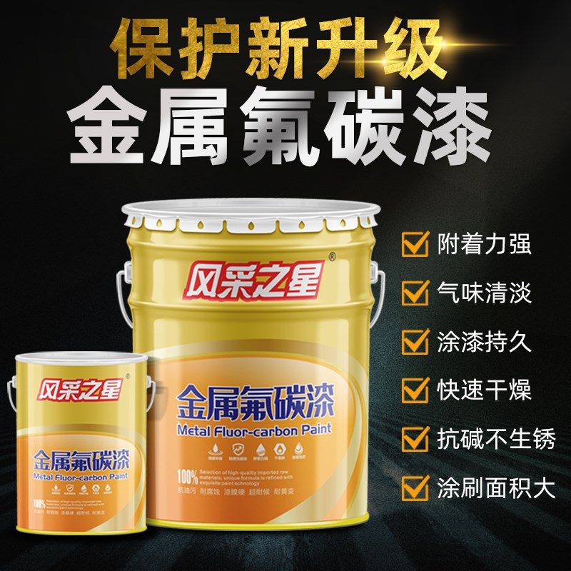 氟炭漆弗a碳漆佛碳漆不锈钢金属栏杆铁门镀锌管防锈油漆氟碳漆翻