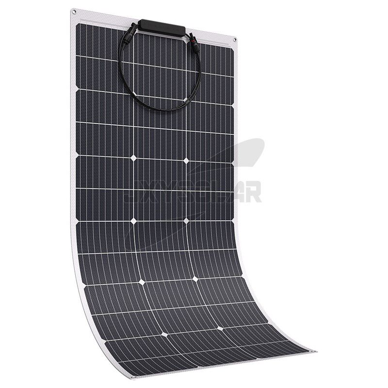 单晶硅ETFE100W柔性太阳能板 房车游艇专用柔性太阳能发电板