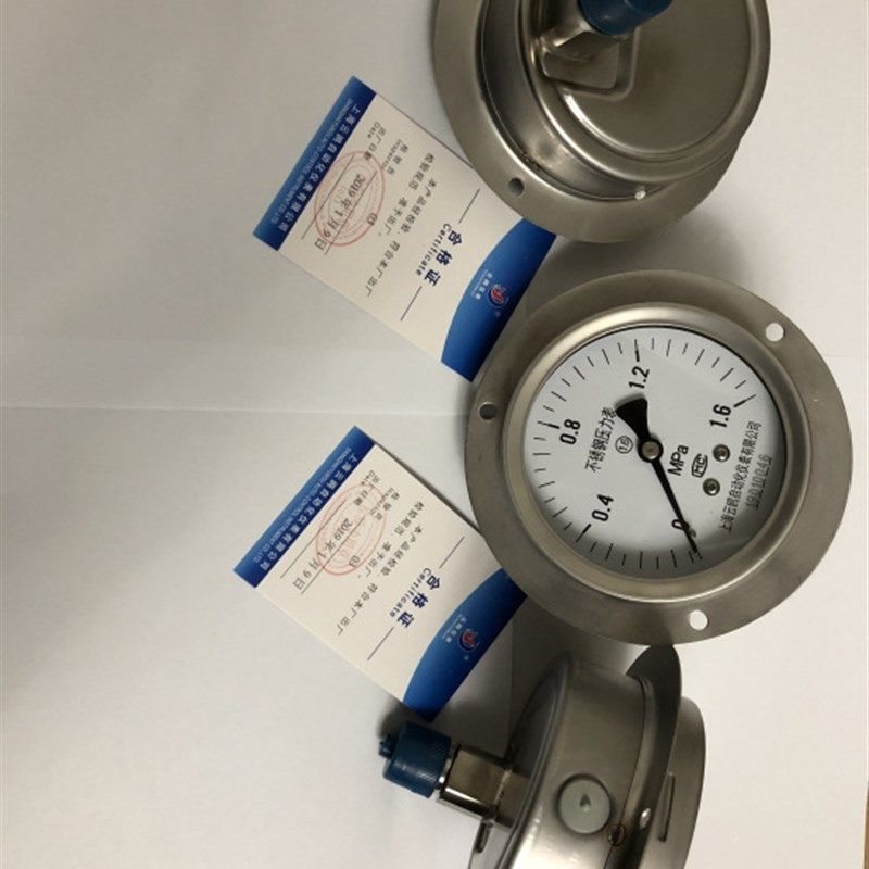 四方边抗震压力表YN100ZT(ZQ) 径向带边耐震压力表Y100T