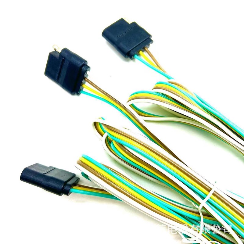 SAE四芯拖车线束 美式房车拖车线连接器 汽车尾灯线束