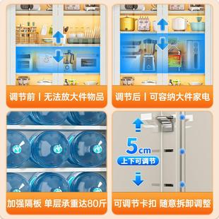9ZRT厨房多功能置物架落地多层餐边储物柜家用橱柜微波炉收纳柜锅