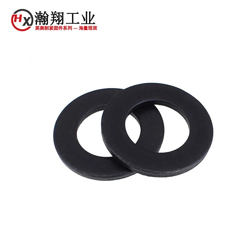 1/4~2发黑美制平垫F436煮黑合金钢垫圈高强度黑色英制圆平垫