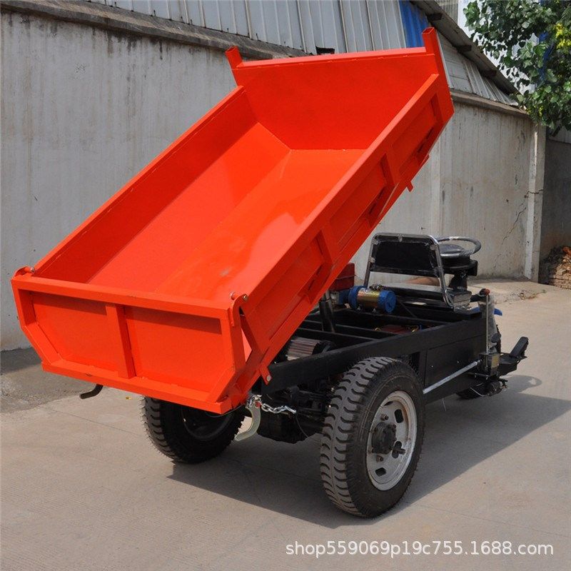 载重两吨重型电动三轮液压翻斗车 垒资厂家可定尺寸型自卸拉砖车