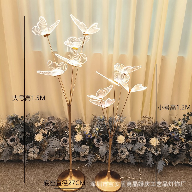 新款婚庆道具5头蝴蝶路引婚礼舞台场地场景布置活动氛围装饰用品