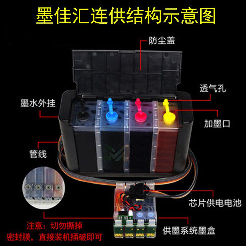 IC59连供兼容EPN PX-1001 PX1004连供连续供墨系统含芯片 5色