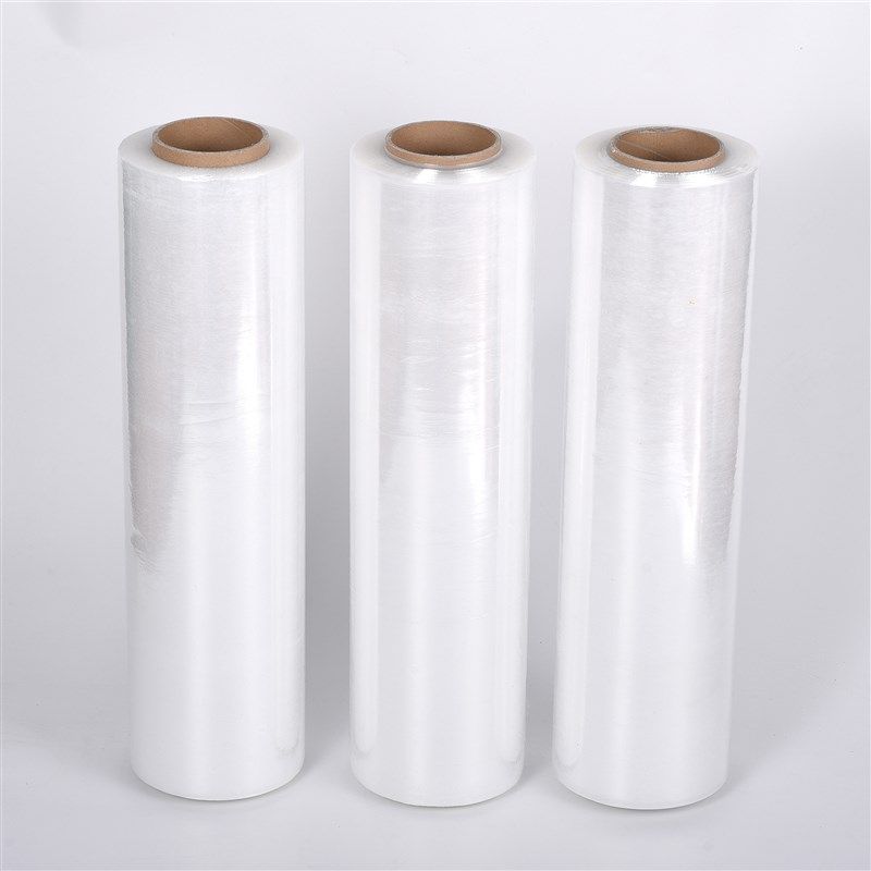 黑色缠绕膜厂家 透明塑料自粘膜工业用黑膜pe拉伸膜包装打包薄膜