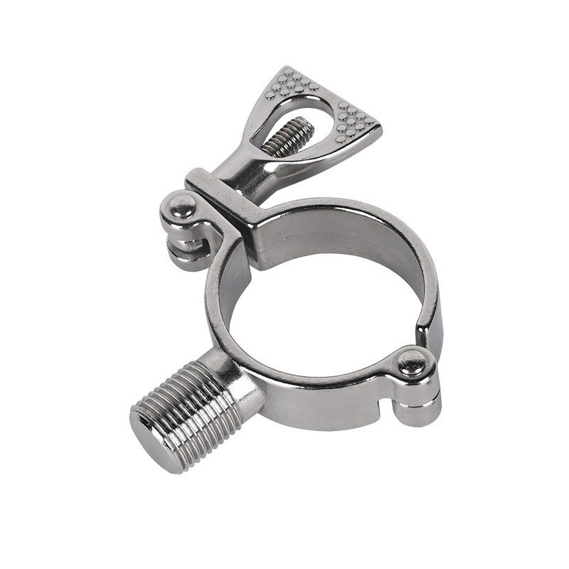 不锈钢卡箍式精铸管支架固定卡夹快拆管箍手拧螺母加厚外螺纹抱箍