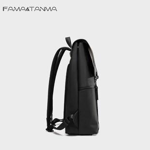 高级感双肩包男士商务皮包16寸电脑背包小型旅行女大学生书包男生