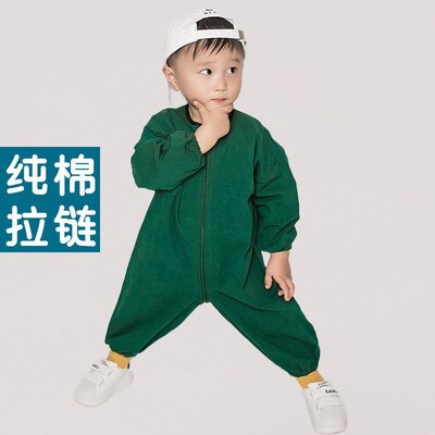 宝宝爬行服全身防脏衣户外连体罩衣婴儿爬爬衣小儿童透气新品