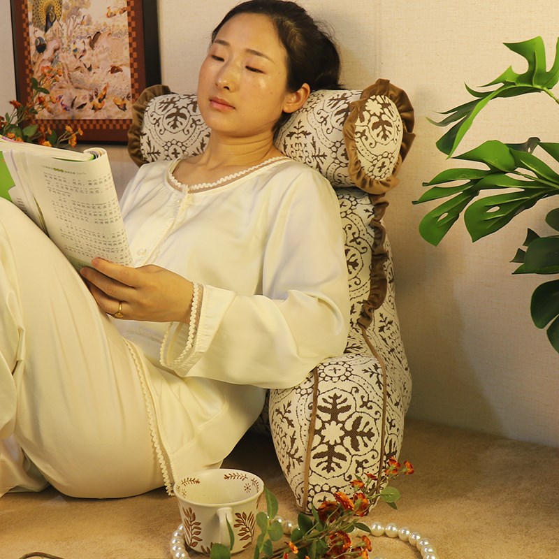 中式床头靠枕孕妇喂奶老人大靠背护腰护颈沙发飘窗台腰靠床上软包