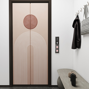 入户电梯门贴纸简约一梯一户门口装饰玻璃门贴壁纸自粘推拉门改造