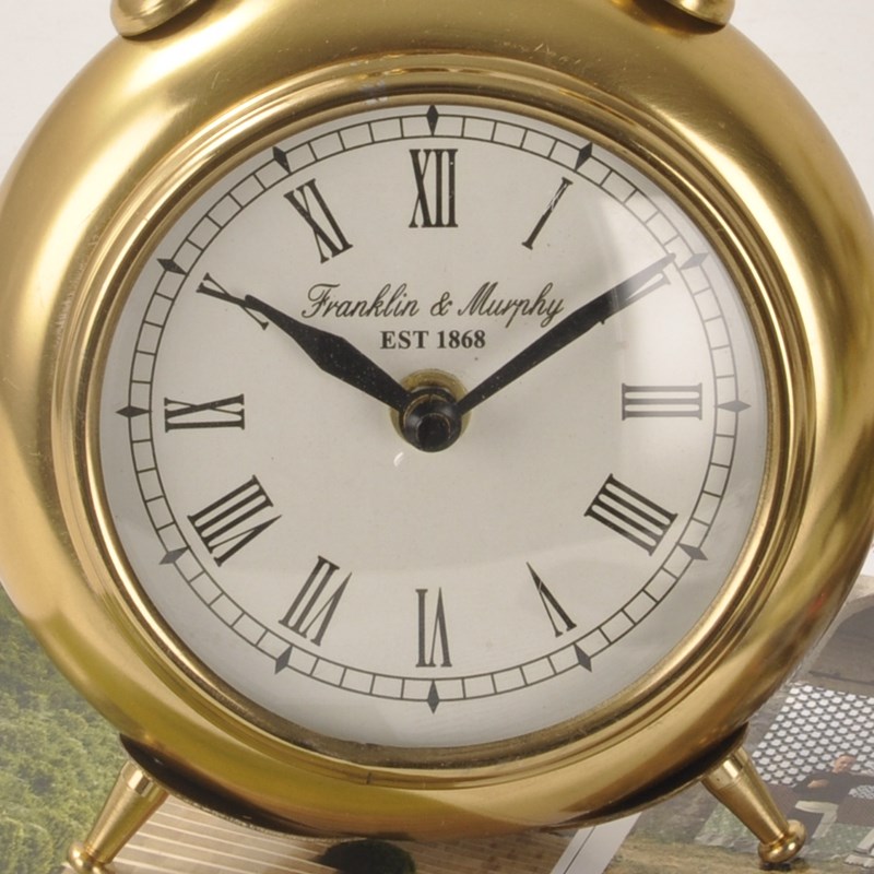 新房时尚居家日用金属铝制工艺台钟摆件床头柜书房办公室工艺座钟