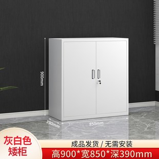 钢制办公室文件柜靠墙长条书柜侧边密码带锁摆柜资料更衣柜子识别