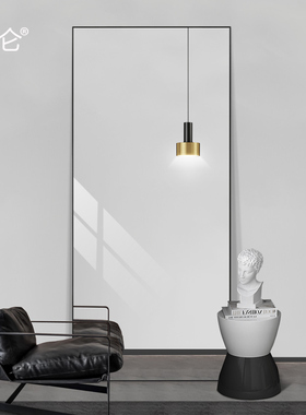 伯仑全身穿衣镜落地服装店试衣z镜贴墙家用防爆立体镜子壁挂ins风