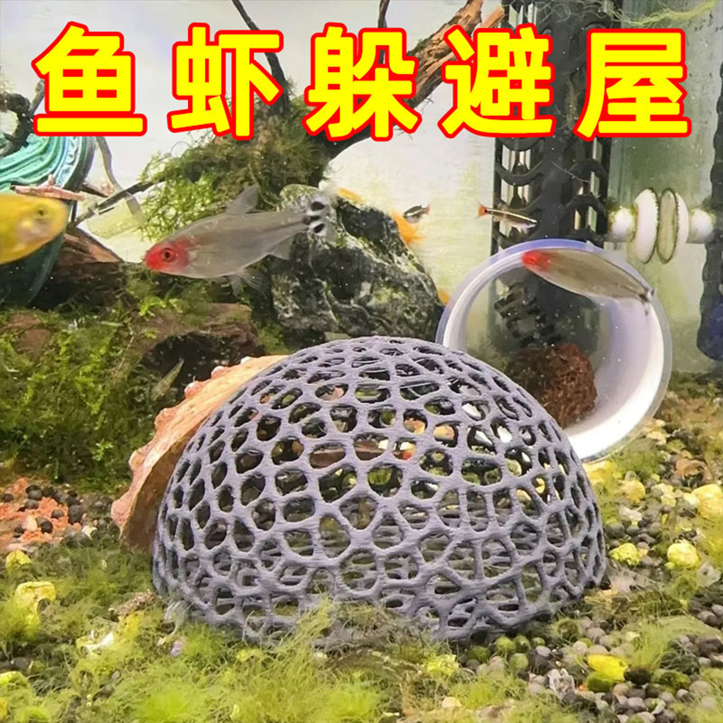 镂空小鱼躲避躲避屋半球形