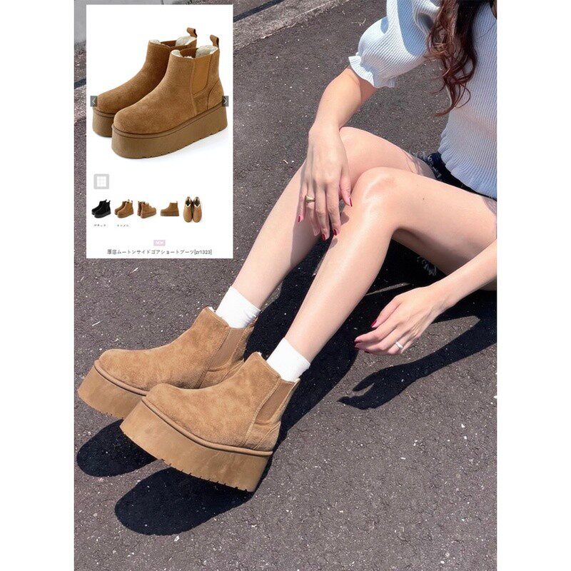 【日本代购】GRL女士厚底内增时装靴