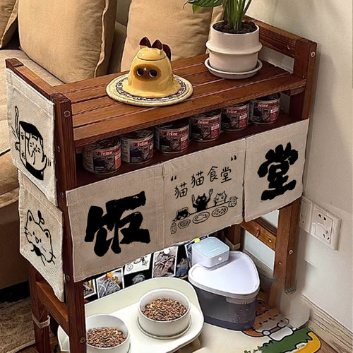 猫咪食堂布帘网红猫窝装饰门帘
