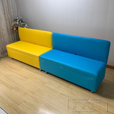 靠背储物凳试衣换鞋凳休q息长沙发凳子卡座椅收纳箱西皮商场吧台