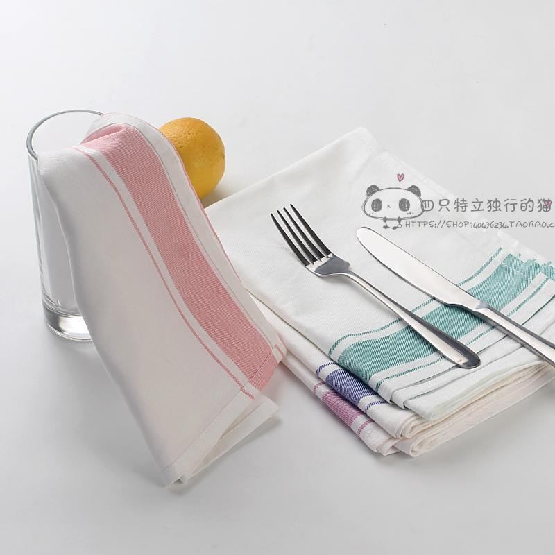 酒店打干a布擦红酒j杯子的专用布不留玻璃擦碗桌子抹布饭店专用韩