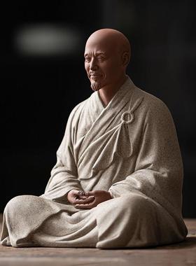 久造陶瓷弘一法师人物摆件新中式禅意四大高僧家居桌面装饰工艺品