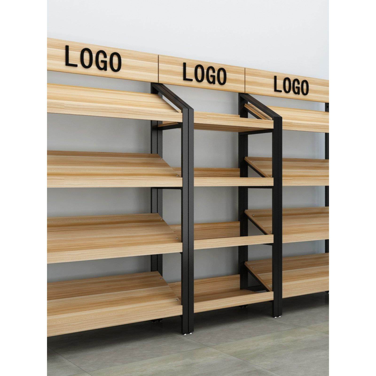 货架置物架展示柜斜面陈列化妆水果蛋糕礼品鞋店红酒柜超市零食架