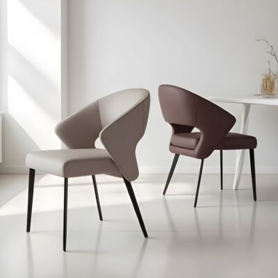 CMEIHOME意式轻奢极简餐椅扶手