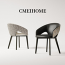 CMEIHOME轻奢意式 餐椅家用现代极简椅子简约高级感高端餐厅餐桌椅