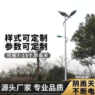 太阳能路灯6米高杆户外灯庭院灯锂电感应60W工程新农村led路灯厂