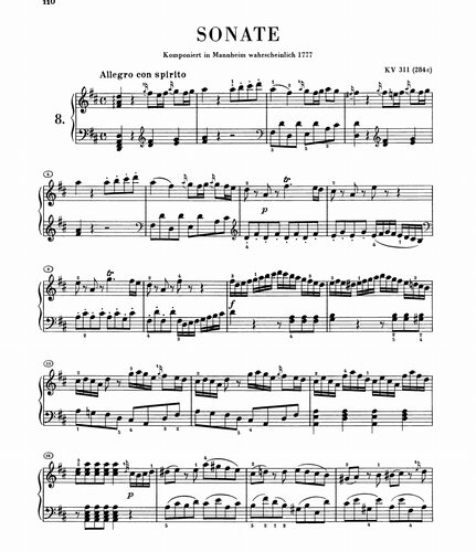 [亨乐]莫扎特 SONATE钢琴奏鸣曲集KV311-PDF电子版