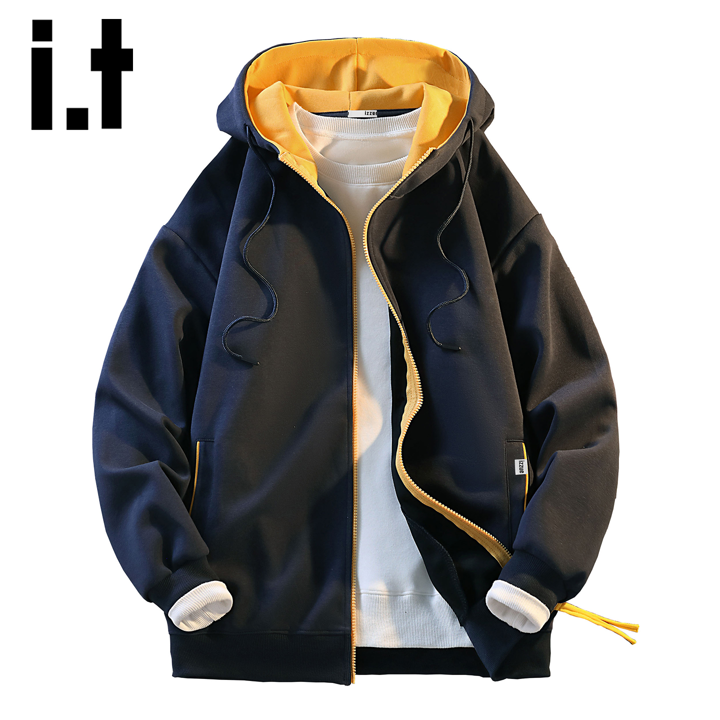 itizzue美式休闲连帽卫衣男士