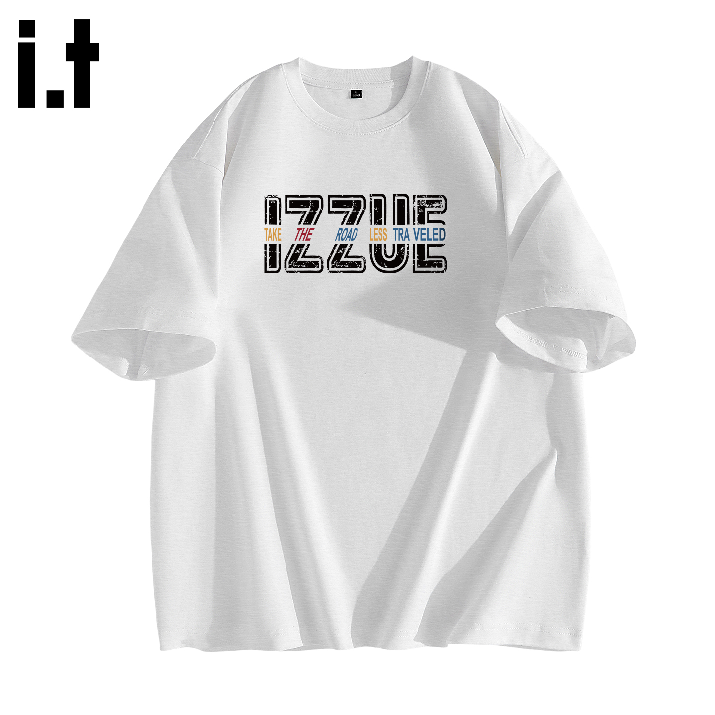 it潮牌宽松短袖T恤男纯棉上衣女