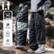 男加厚保暖防风冲锋伞兵裤 izzue冬季 防寒户外登山滑雪羽绒裤