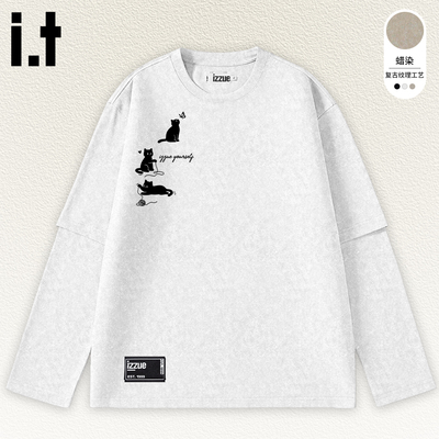 it长袖T恤女秋季慵懒风情侣装