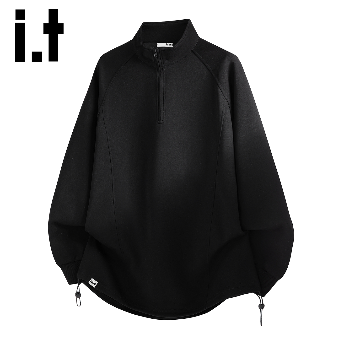 itizzue美式重磅半拉链卫衣