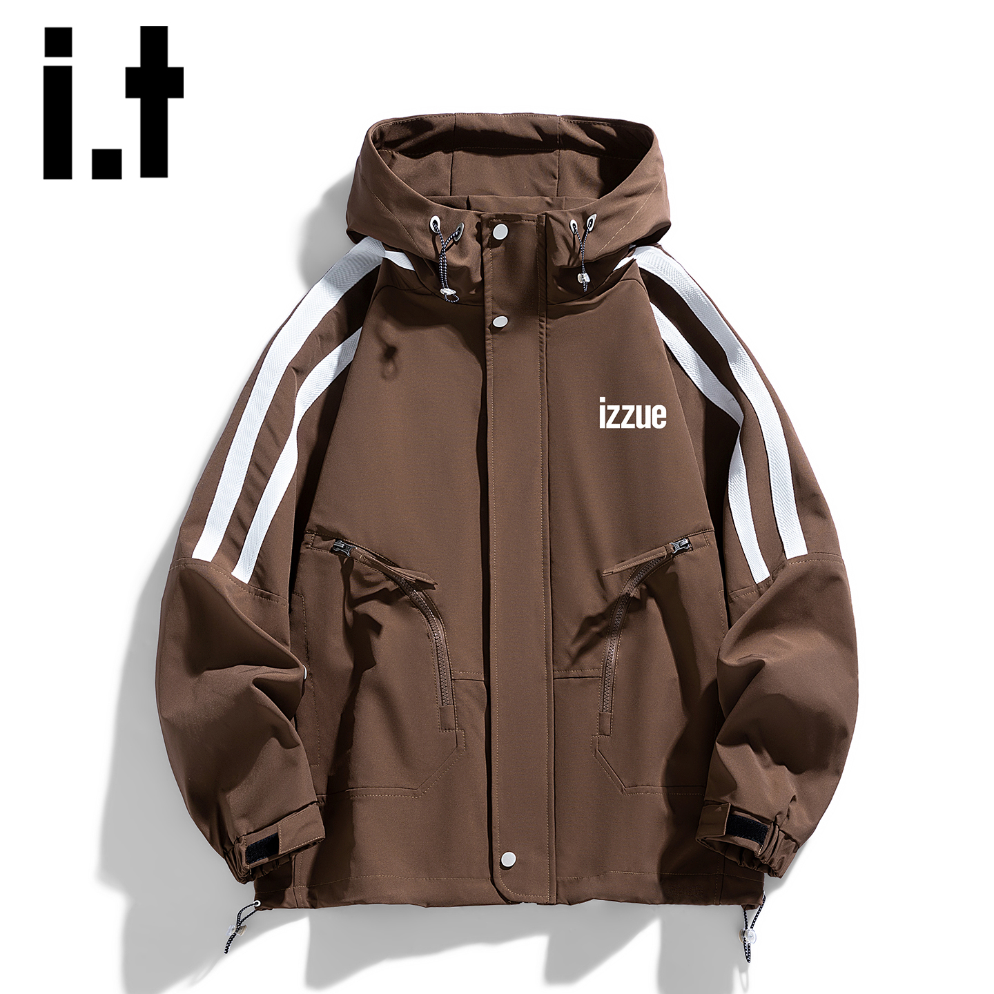itizzue户外冲锋衣外套男款秋冬