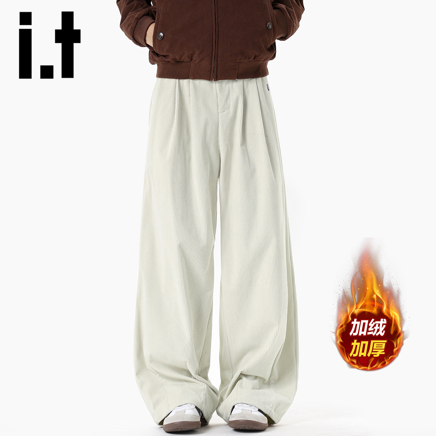 itizzue秋冬灯芯绒裤子男秋冬