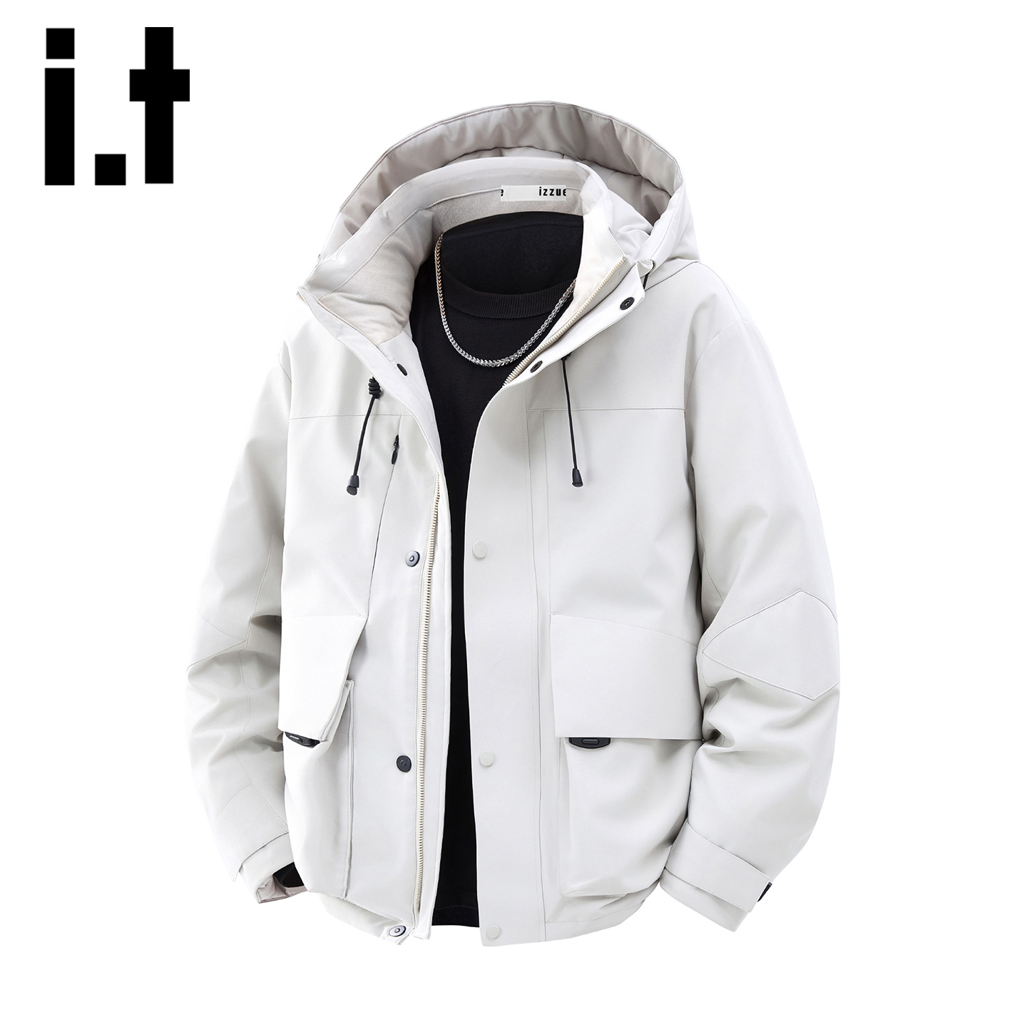 itizzue白鸭绒羽绒服男款秋冬季