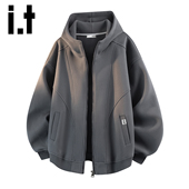 izzue 潮牌复古解构工装 外套男2026春季 美式 重磅连帽夹克上衣Y