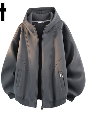 it izzue 潮牌复古解构工装外套男2026春季美式重磅连帽夹克上衣Y