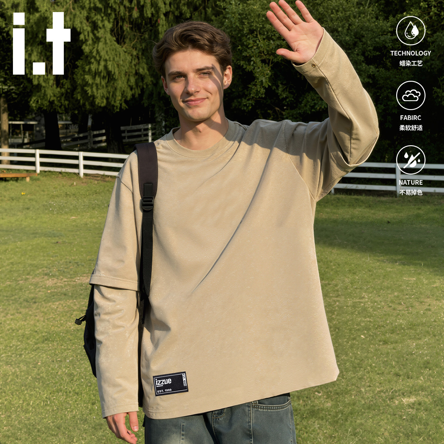 it长袖T恤男美式街头风打底衫