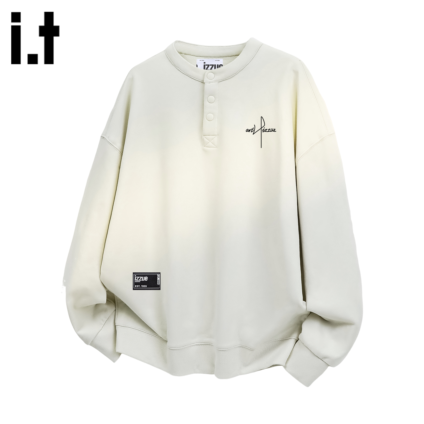 itizzue原创潮牌亨利领男士卫衣