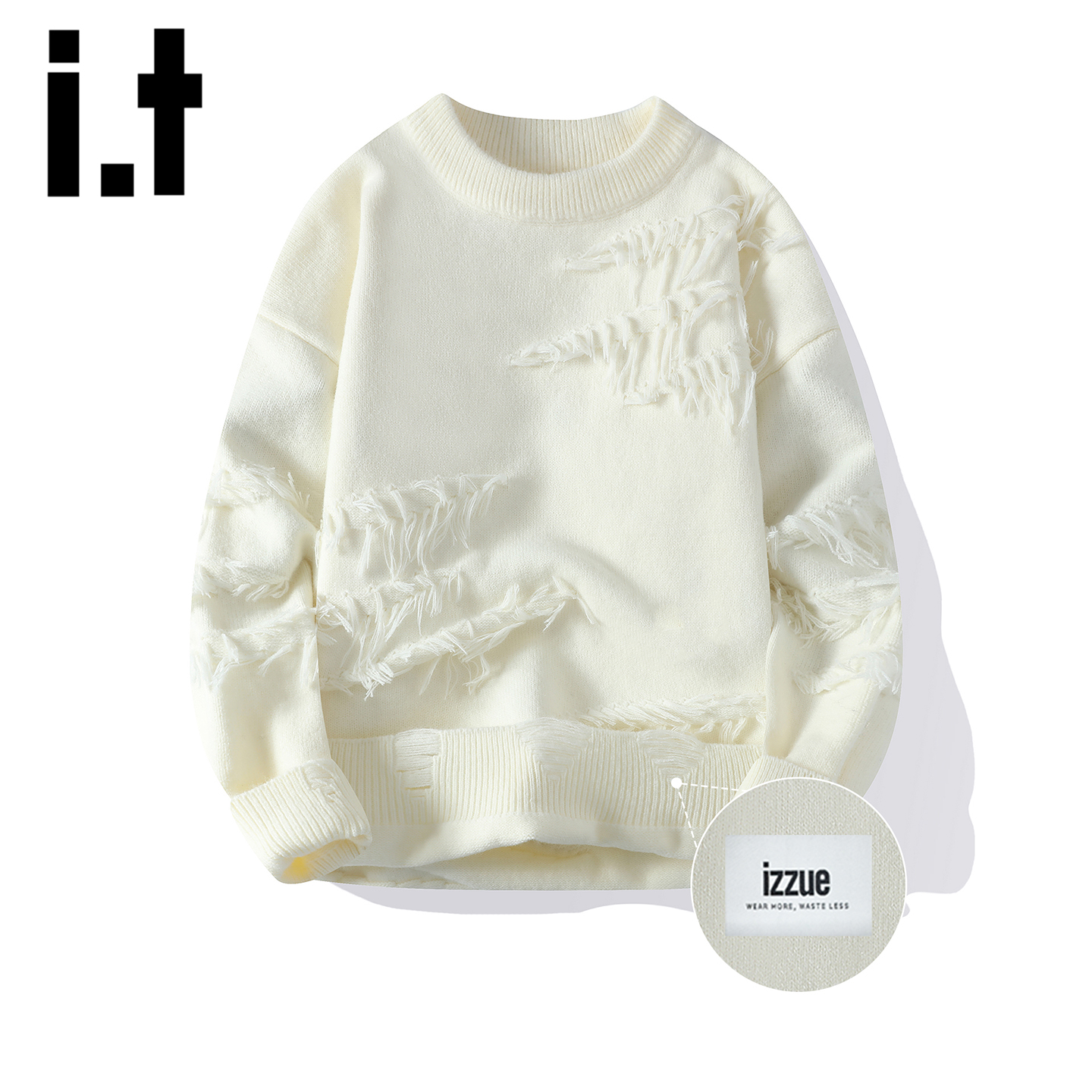 itizzue个性流苏设计感毛衣男