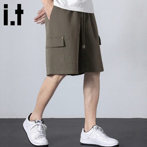 it短裤男潮流复古风水洗五分裤