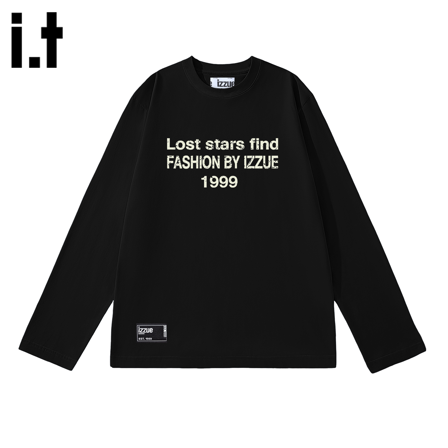 it izzue新款潮牌长袖T恤男2025秋季纯棉基础款复古纯棉打底衫A