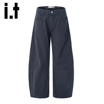 itizzue春季潮牌复古弯刀裤男