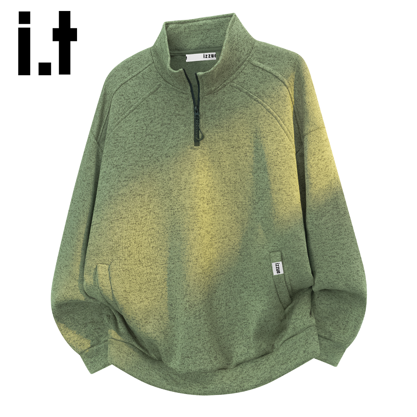 itizzue韩系半拉链卫衣男秋冬款