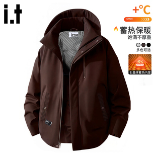 石墨烯保暖连帽外套3P 防寒棉服男2025年冬季 izzue原创户外工装