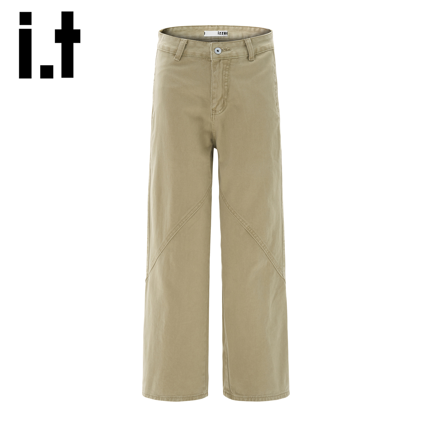 itizzue美式拼接解构休闲裤男