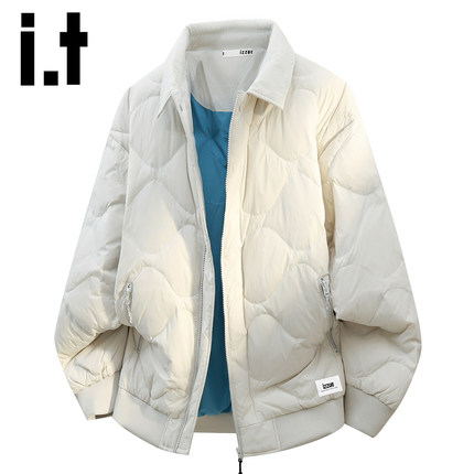 it izzue轻薄羽绒服男士2025新款秋冬季加厚大码防寒服保暖外套Y