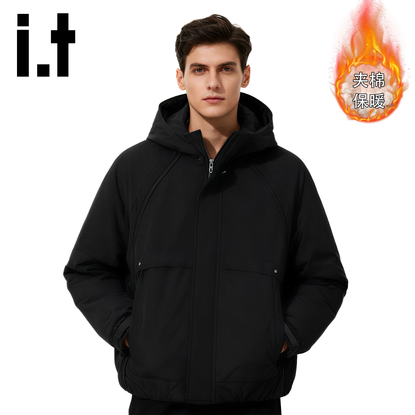 it外套男厚款防风抗寒棉服